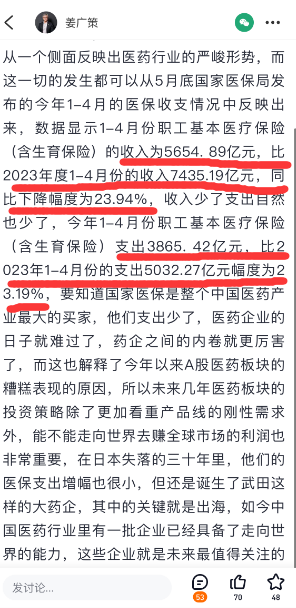 在线股票配资平台 前4月职工医保基金收入减少23%？国家医保局官方发声！医药股连续下跌，知名基金经理还在传谣