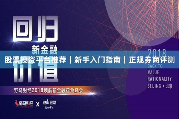 股票投资平台推荐｜新手入门指南｜正规券商评测